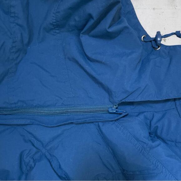 VTG LL Bean Goose Down Hooded Insulated Puffer Coat Zip Jacket Size L Blue - Picture 5 of 15